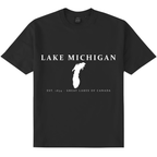 Lake Michigan - Constantia Vintage T-Shirt, Black