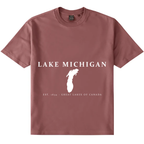 Lake Michigan - Constantia Vintage T-Shirt, Dusty Rose