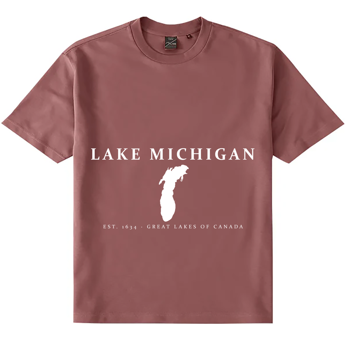 Lake Michigan - Constantia Vintage T-Shirt, Dusty Rose