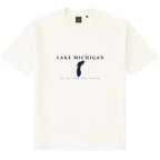 Lake Michigan - Constantia Vintage T-Shirt, Ecru
