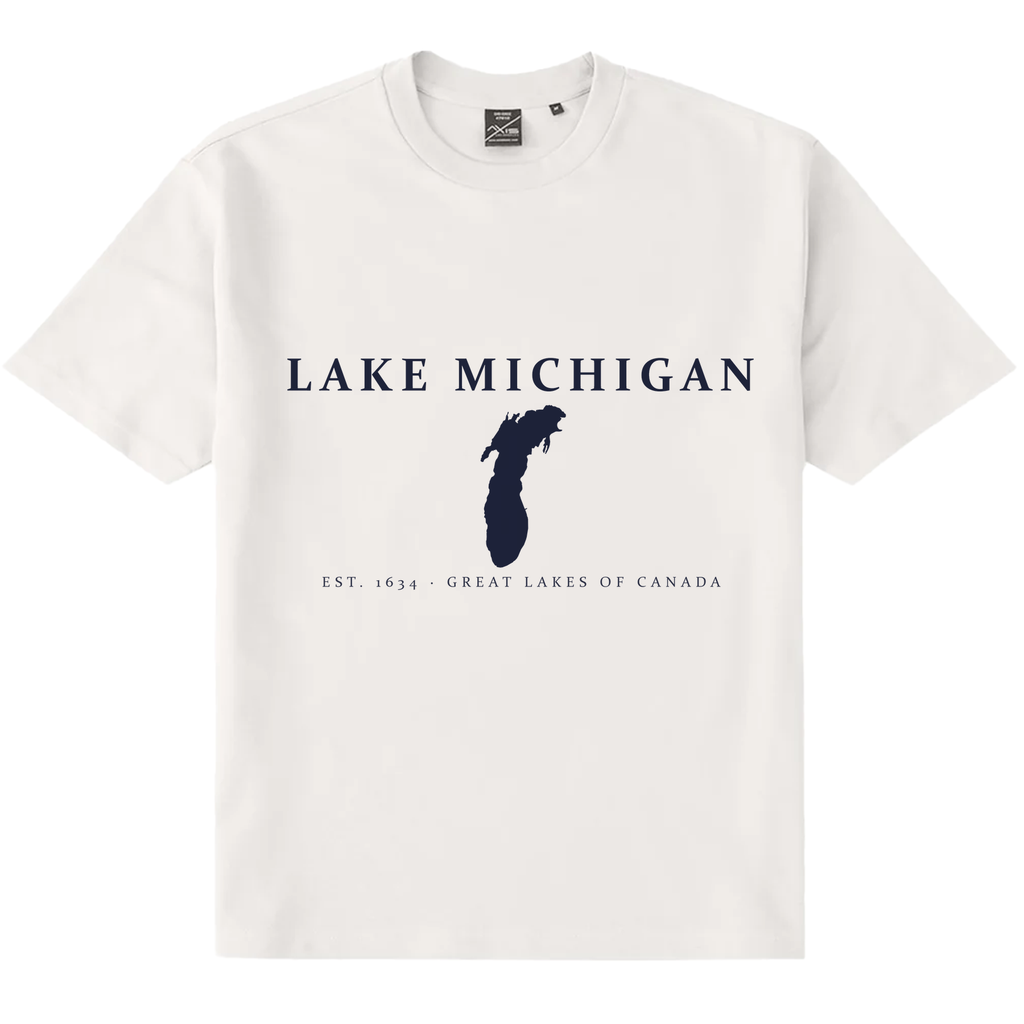 Lake Michigan - Constantia Vintage T-Shirt, White