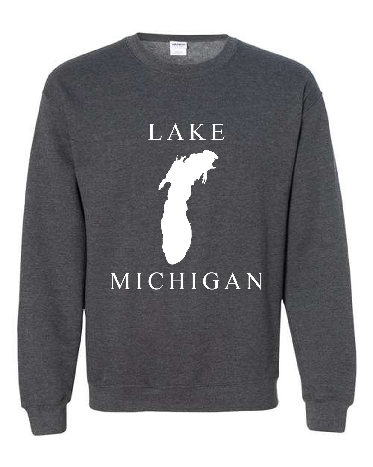 Lake Michigan - Copperplate Sandwich Hoodie, Dark Heather