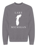 Lake Michigan - Copperplate Sandwich Hoodie, Graphite Heather