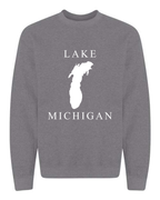Lake Michigan - Copperplate Sandwich Hoodie, Graphite Heather