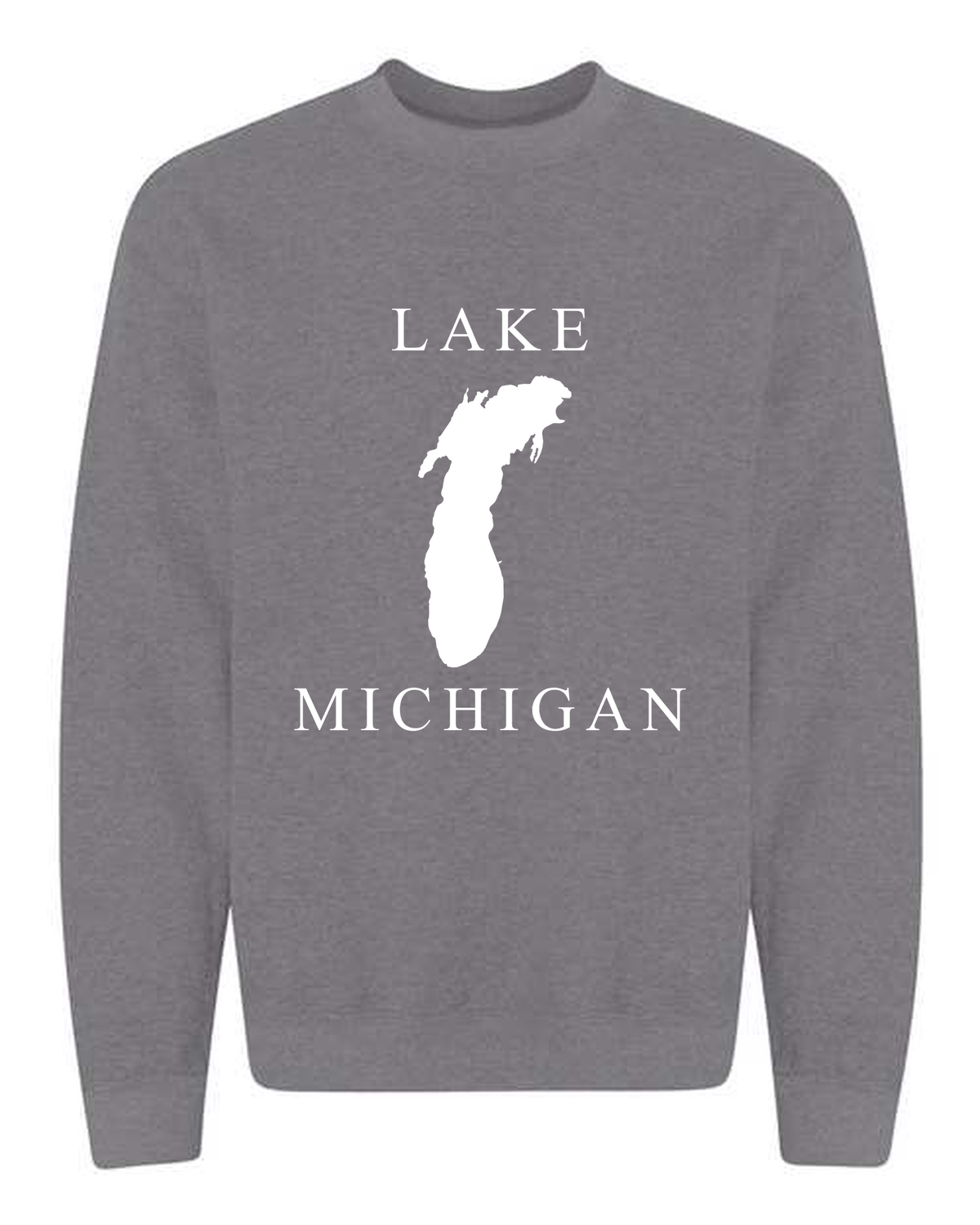 Lake Michigan - Copperplate Sandwich Hoodie, Graphite Heather