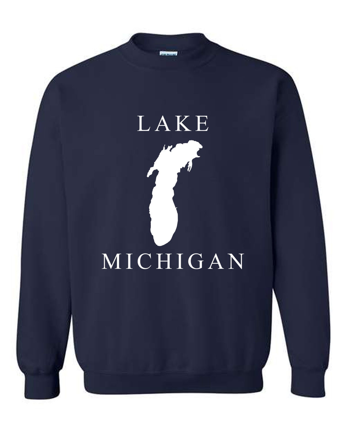 Lake Michigan - Copperplate Sandwich Hoodie, Navy