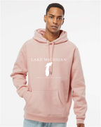 Lake Michigan - Engraved Copperplate Hoodie, Dusty Pink