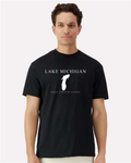 Lake Michigan - Engraved Copperplate T-Shirt, Black