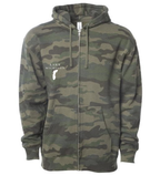 Lake Michigan - Engravers Label Hoodie, Forest Camo