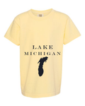 Lake Michigan - Engravers Label T-Shirt, Butter