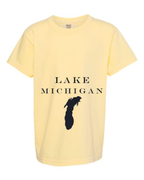 Lake Michigan - Engravers Label T-Shirt, Butter