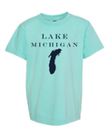 Lake Michigan - Engravers Label T-Shirt, Chalky Mint