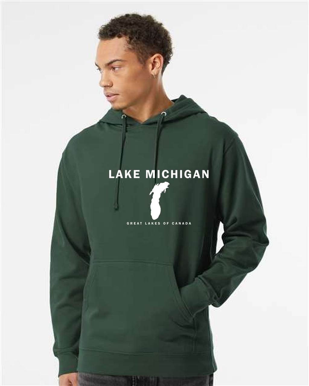 Lake Michigan - Franklin Modern Hoodie, Alpine Green