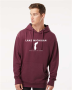 Lake Michigan - Franklin Modern Hoodie, Maroon