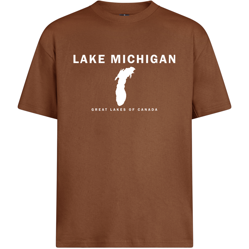 Lake Michigan - Franklin Modern T-Shirt, Brown Sugar