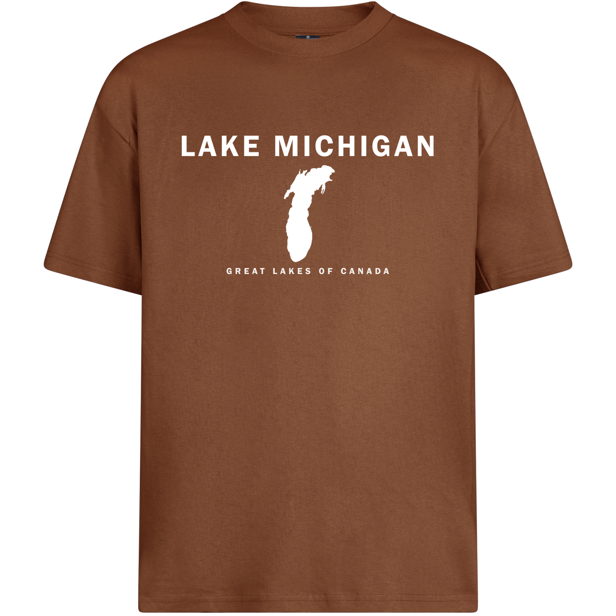 Lake Michigan - Franklin Modern T-Shirt, Brown Sugar