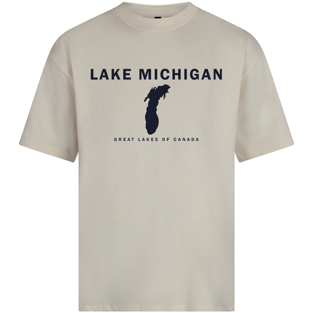 Lake Michigan - Franklin Modern T-Shirt, Cream