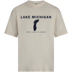 Lake Michigan - Franklin Modern T-Shirt, Cream