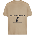 Lake Michigan - Franklin Modern T-Shirt, Sand