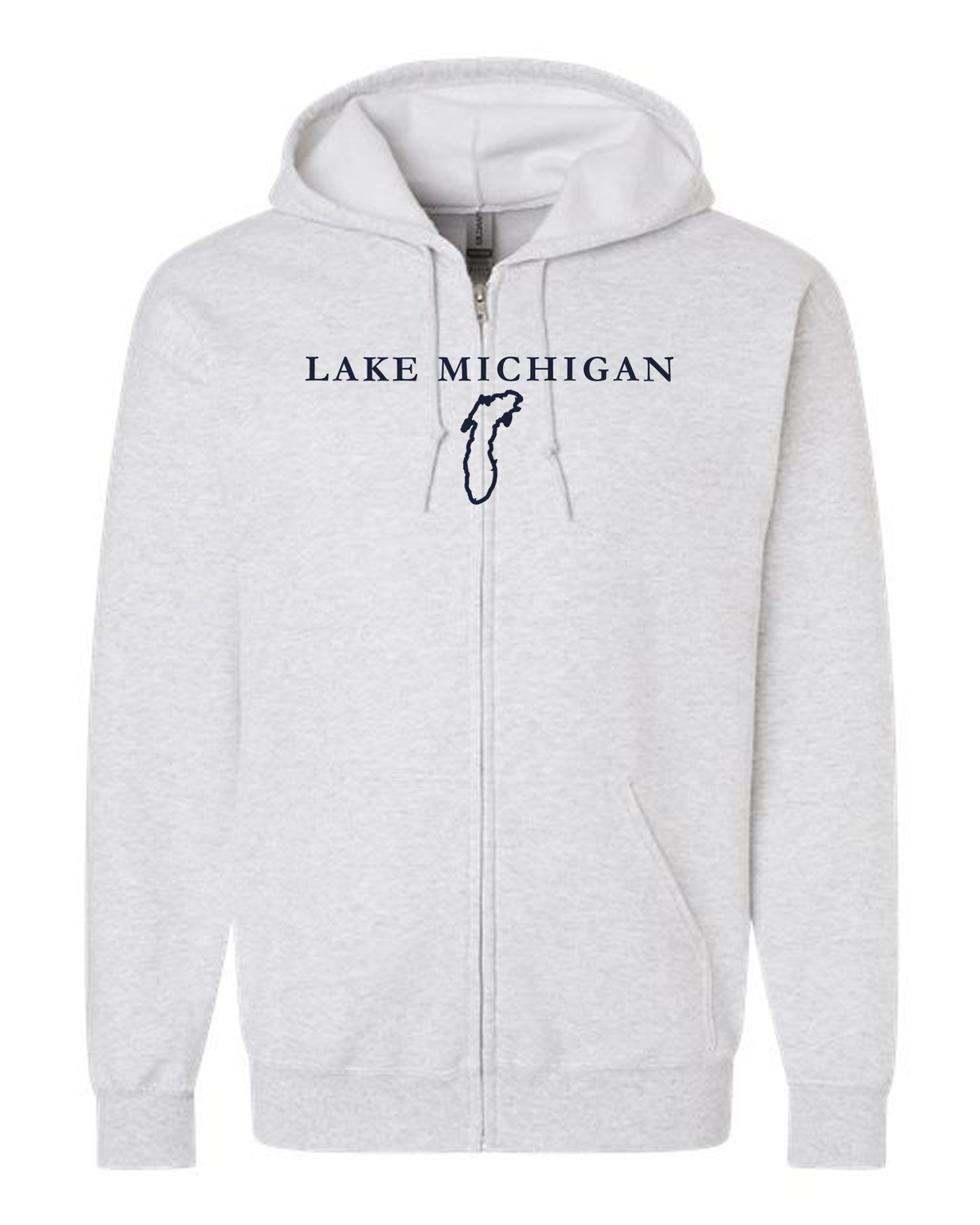 Lake Michigan - Garamond Fashion Hoodie, Ash
