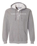 Lake Michigan - Garamond Fashion Hoodie, Graphite Heather