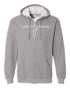 Lake Michigan - Garamond Fashion Hoodie, Graphite Heather