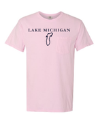 Lake Michigan - Garamond Fashion T-Shirt, Blossom