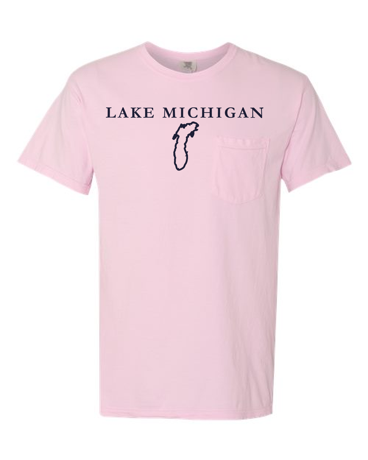 Lake Michigan - Garamond Fashion T-Shirt, Blossom
