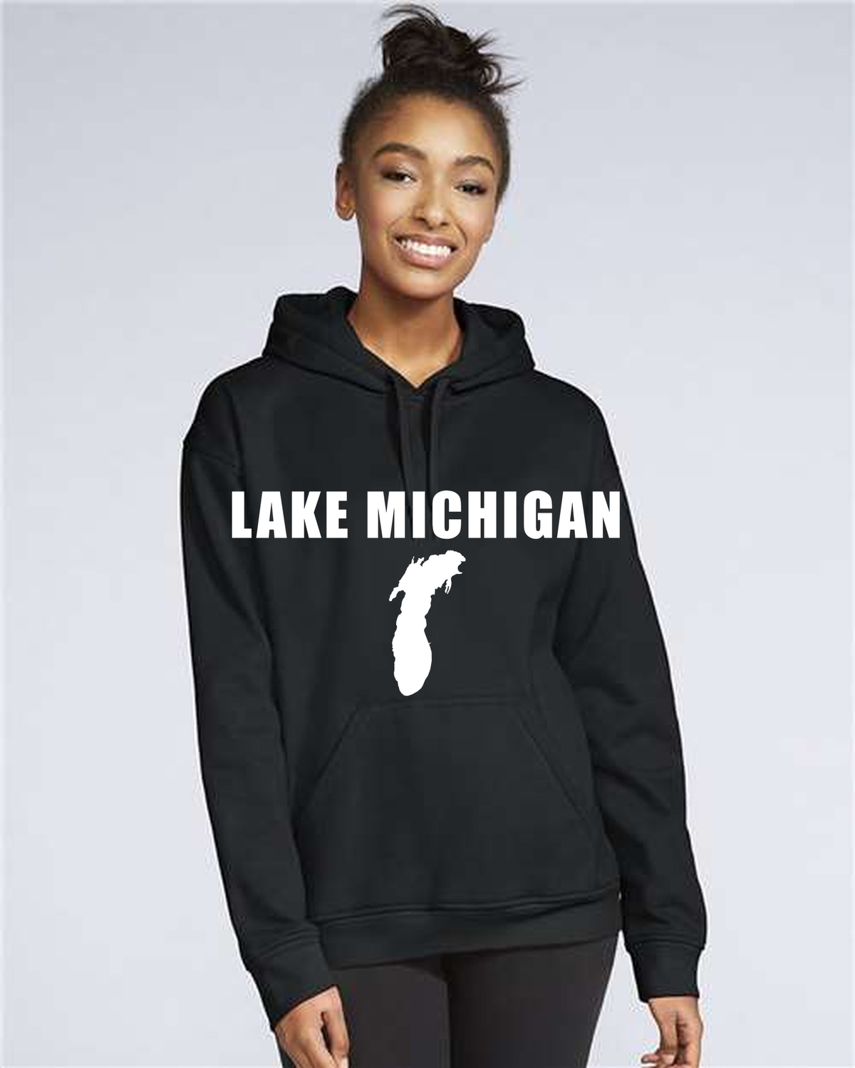 Lake Michigan - Impact Statement Hoodie, Black