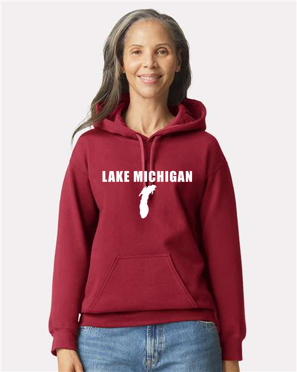 Lake Michigan - Impact Statement Hoodie, Cardinal