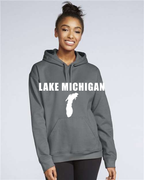 Lake Michigan - Impact Statement Hoodie, Charcoal