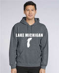 Lake Michigan - Impact Statement Hoodie, Dark Heather