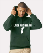 Lake Michigan - Impact Statement Hoodie, Forest Green