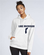 Lake Michigan - Impact Statement Hoodie, White