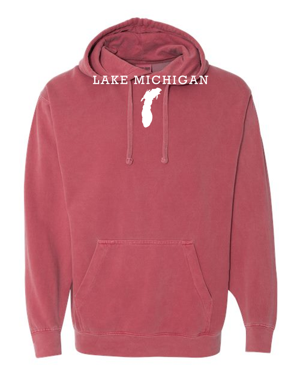 Lake Michigan - Rockwell Broad Hoodie, Crimson