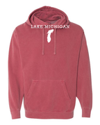Lake Michigan - Rockwell Broad Hoodie, Crimson