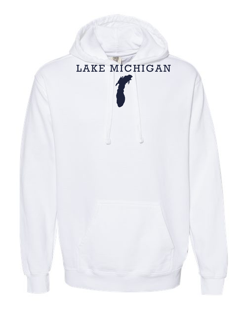 Lake Michigan - Rockwell Broad Hoodie, White