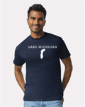 Lake Michigan - Rockwell Broad T-Shirt, Navy