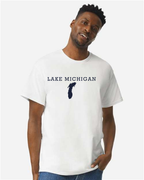 Lake Michigan - Rockwell Broad T-Shirt, White