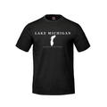 Lake Michigan - Serif Classic T-Shirt, Black