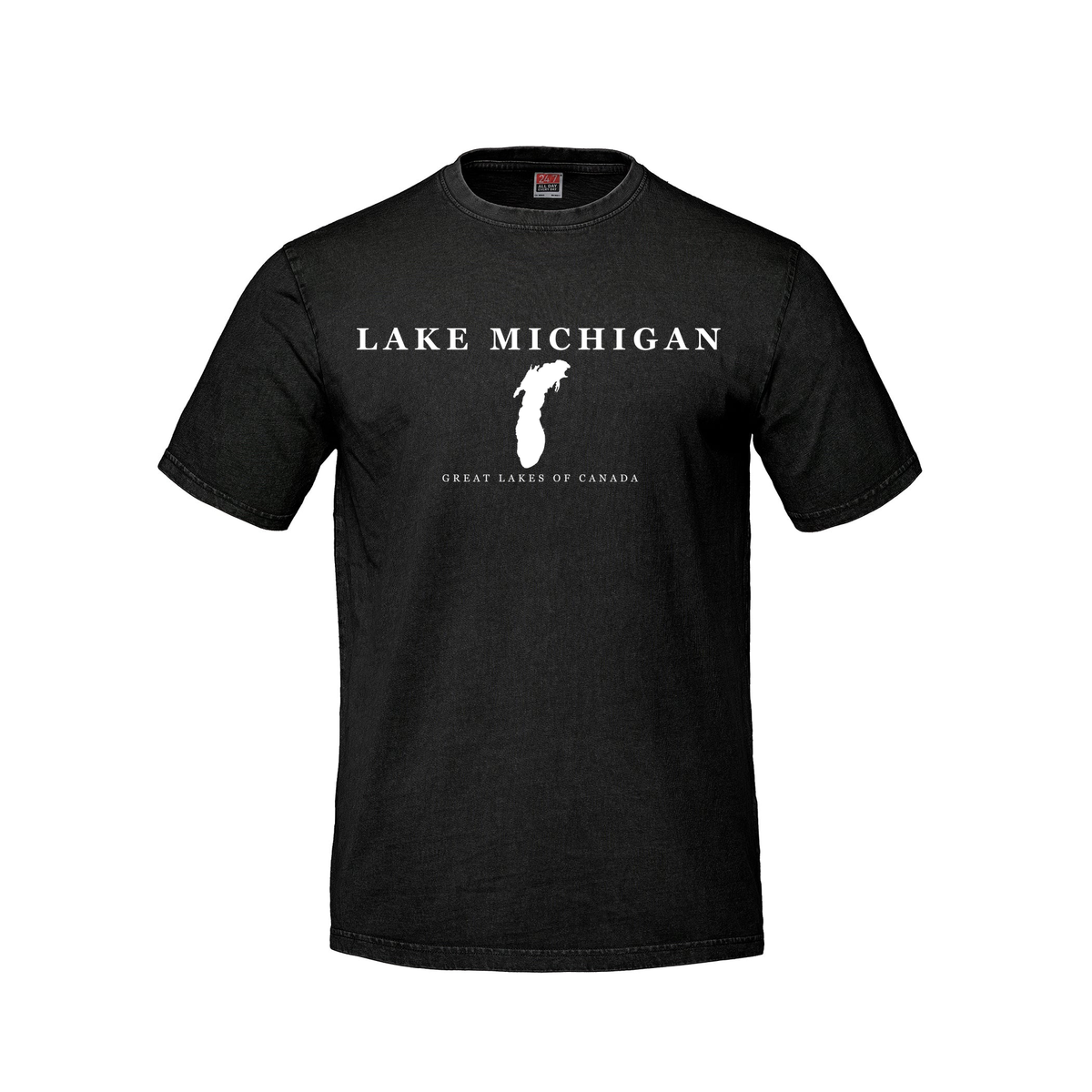 Lake Michigan - Serif Classic T-Shirt, Black