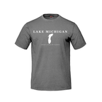 Lake Michigan - Serif Classic T-Shirt, Grey