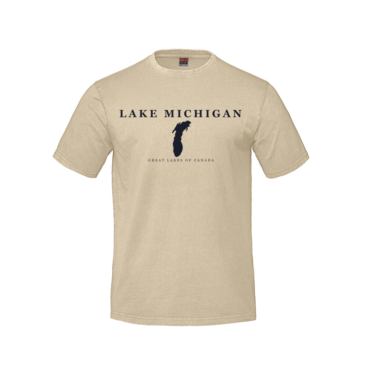 Lake Michigan - Serif Classic T-Shirt, Ivory