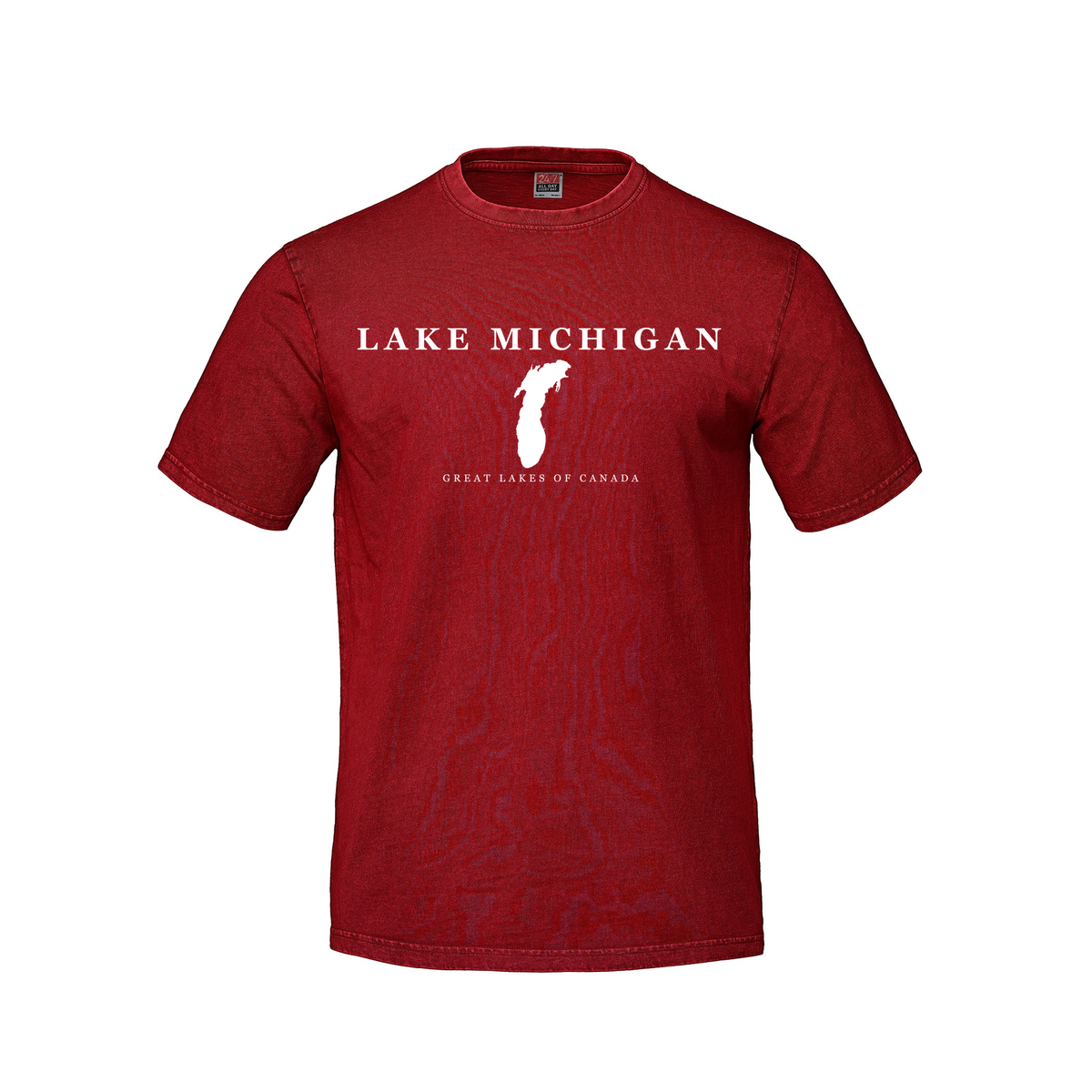 Lake Michigan - Serif Classic T-Shirt, Red