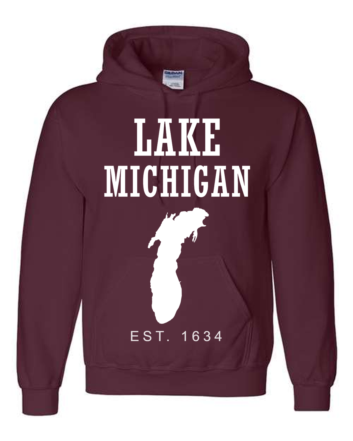 Lake Michigan - Slab Heritage Hoodie, Maroon