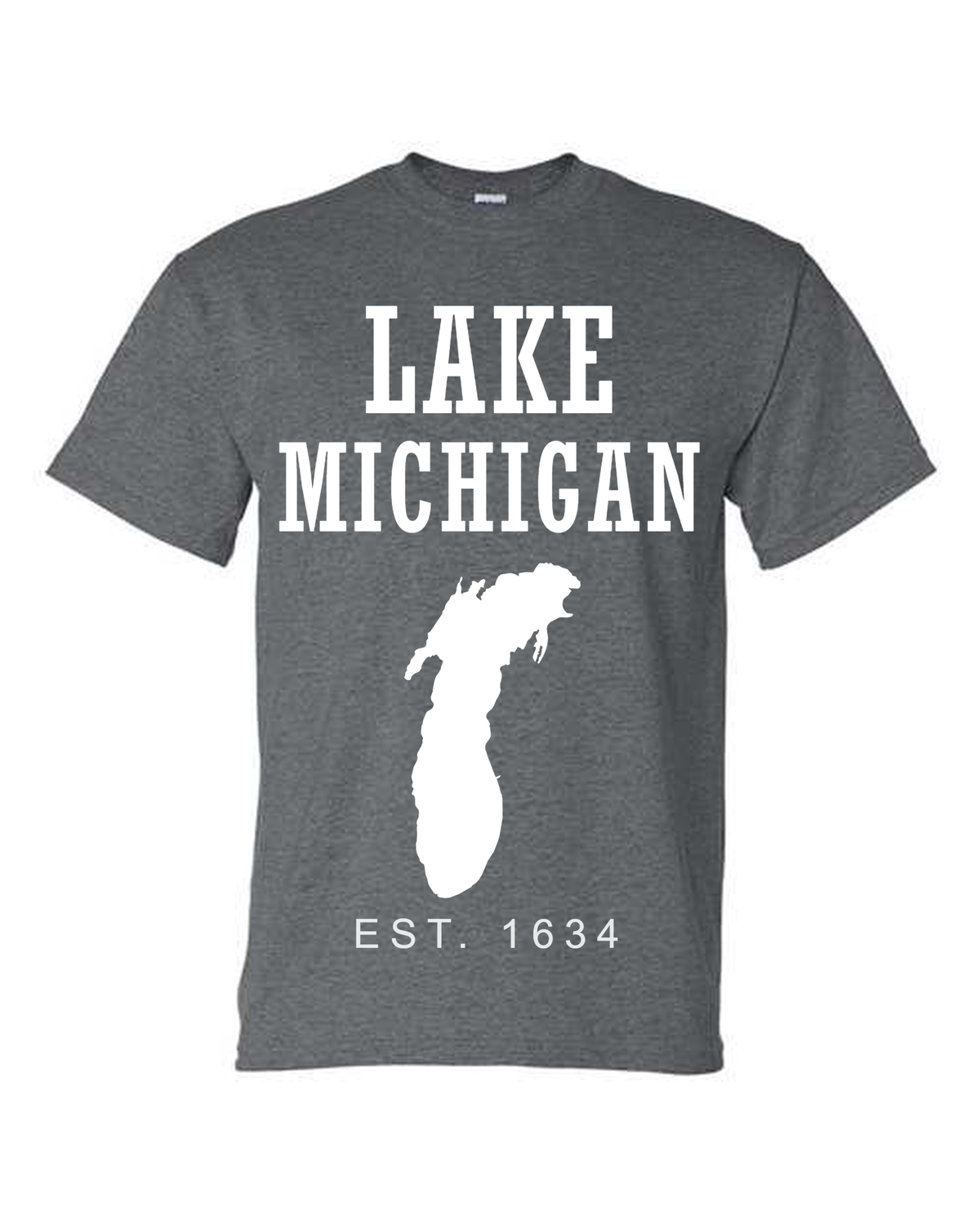 Lake Michigan - Slab Heritage T-Shirt, Dark Heather