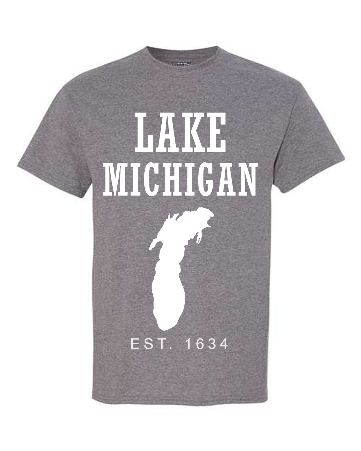 Lake Michigan - Slab Heritage T-Shirt, Graphite Heather