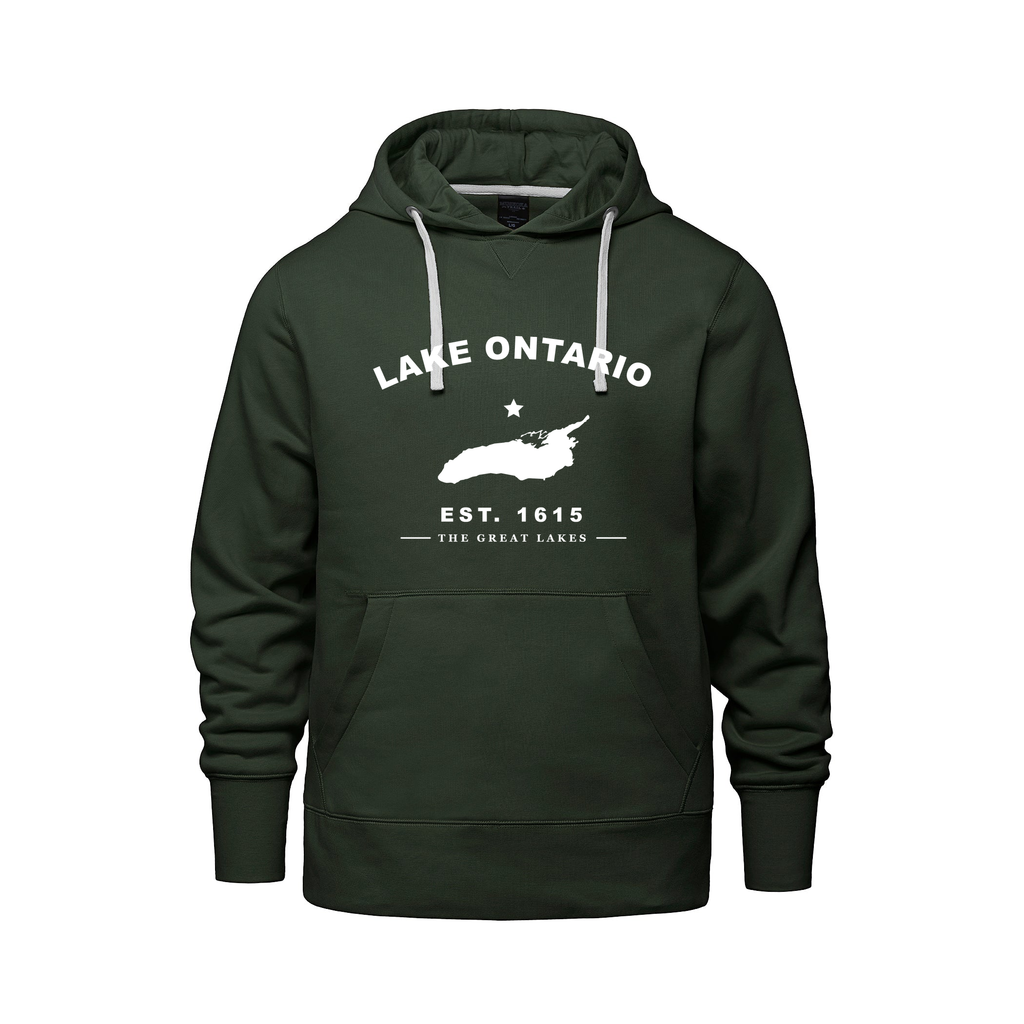 Lake Ontario Collegiate Hoodie, Forest Green