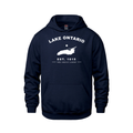 Lake Ontario - Collegiate Youth Hoodie, Navy