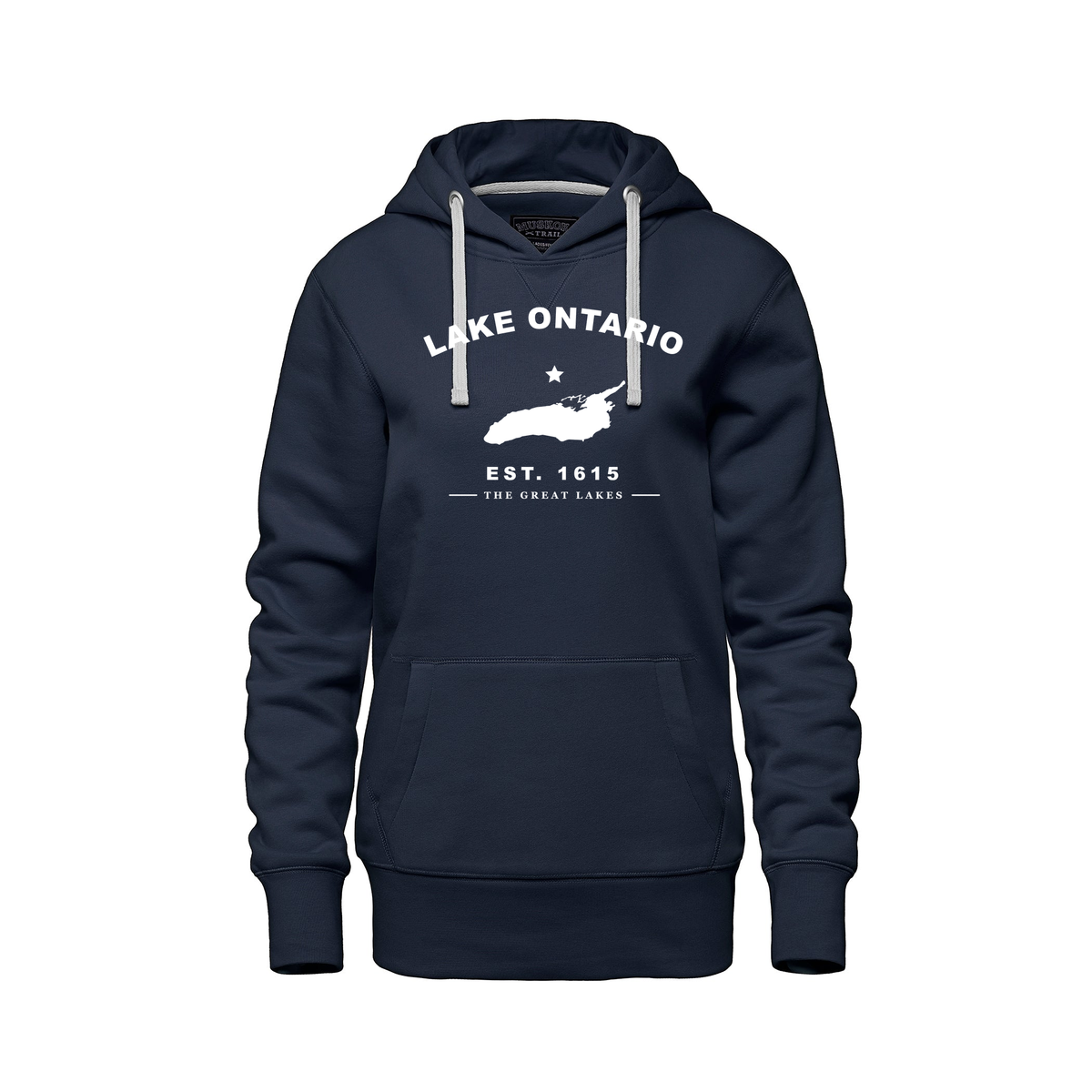 Lake Ontario - Collegiate Ladies Hoodie, Navy